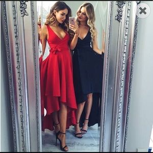 Dancing girl emoji dress high low